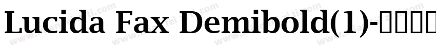 Lucida Fax Demibold(1)字体转换